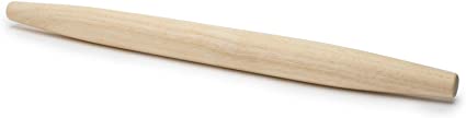 Fox Run Straight Rolling Pin with Tapered Ends, Wood, 20-Inch