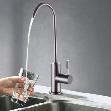 KES Z501A Lead Free Beverage Faucet Drinking Water Filtration System 1/4-Inch Tube, Brushed Stainless Steel