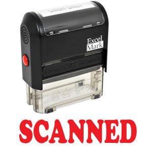 SCANNED Self Inking Rubber Stamp - Red Ink 42A1539WEB-R