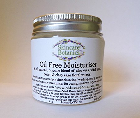 All Natural Organic Oil Free Moisturiser | A gentle & soothing oil free moisturiser perfect for sensitive, oily, combination & teenage skins | Made with pure, organic floral Waters., Witch Hazel & Aloe Vera | Balances sebum production, nourishes, moisturises & protects.