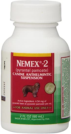 Pfizer Nemex 2 - Puppy Wormer (Pyrantel Pamoate) 2oz 60ml