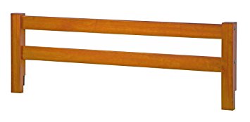 100% Solid Wood Safety Rail Guard by Palace Imports, Honey Pine Color, 14.5"H x 42.5"W, 2"x 2" Posts, Rubberized Metal Ties Included. Mattress Height Up To 8". Requires Assembly