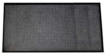 Durable Stop-N-Dry Indoor Rubber Backed Carpet Entrance Mat, 3' x 4', Charcoal