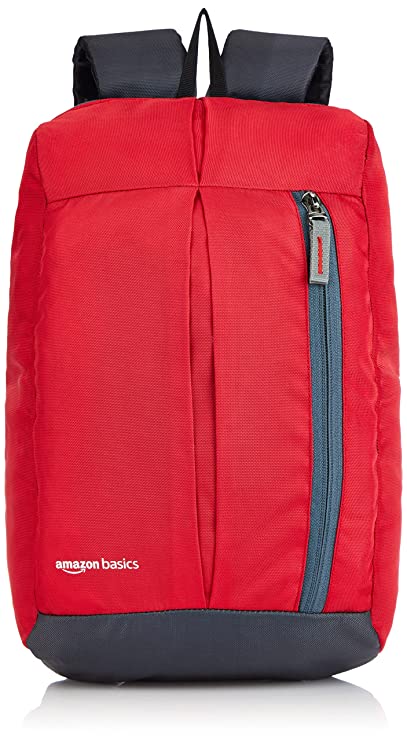 AmazonBasics - Mini Backpack for Outdoor Use (12 l) (Red)