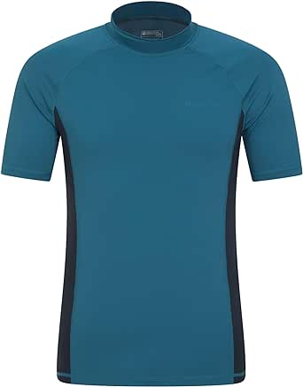 Mountain Warehouse Mens UV Rash Vest - Lightweight, Quick Drying & Stretchy T-Shirt with UPF 50  & Flat Seams - for Spring Summer, Beach, Swimming & Water Sports