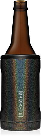 BrüMate Hopsulator BOTT'L Double-walled Stainless Steel Insulated Bottle Cooler for 12 Oz Bottles (Glitter Charcoal)