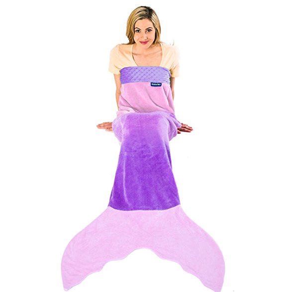 Blankie Tails Mermaid Tail Blanket for Adults and Teens (Purple Ombre)