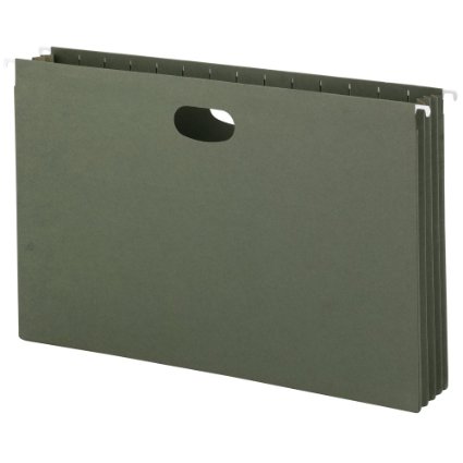 Smead Hanging File Pockets, 3-1/2 Inch Expansion,  Legal Size, Standard Green, 10 Per Box (64320)