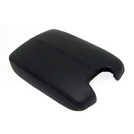 Ezzy Auto Black Leather Suture Console Lid Armrest Cover for 2008 2009 2010 2011 2012 Honda Accord Armrest Cover(Only The Leather Part not include Lid)