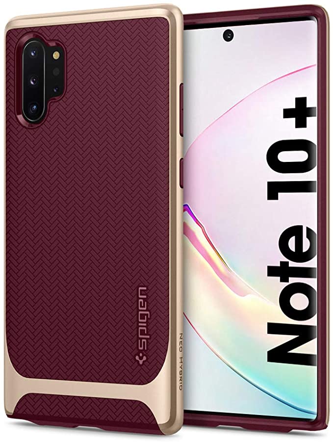 Spigen Neo Hybrid Compatible with Samsung Galaxy Note 10  Plus Case Cover (2019) - Burgundy