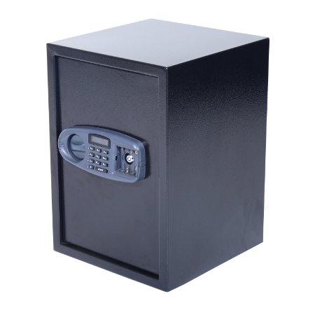 HomCom 20" x 14" x 14" Digital 3-Tier Home Security Safe - Black