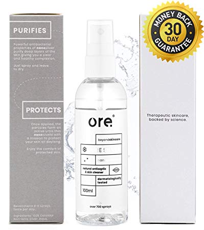 Ore® ● Superior 100% Colloidal Silver ● No.1 for Acne Treatment, Skin Blemish & Other Skin Conditions ● 50PPM / Non-Ionic/Natural ● Recommended by Dermatologists ● Significantly Better Results ●