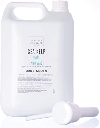 Scottish Fine Soaps Sea Kelp Bulk 5L Commercial Liquid Hand Wash with Pump Dispenser