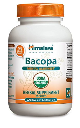 Himalaya Herbal Healthcare Pure Herbs Bacopa, Mental Alertness, 60 Caplets, 60 Count