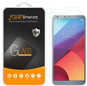 [2-Pack] LG G6 Tempered Glass Screen Protector, Supershieldz Anti-Scratch, Anti-Fingerprint, Bubble Free, Lifetime Replacement Warranty