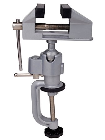 TMS Vises Bench 360° Swivel Vise 3" Work Bench Clamp Tabletop Vise Rotating Jaw Head