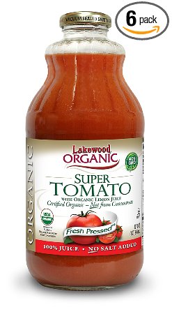 Lakewood Organic Super Tomato Juice, 32 Ounce (Pack of 6)