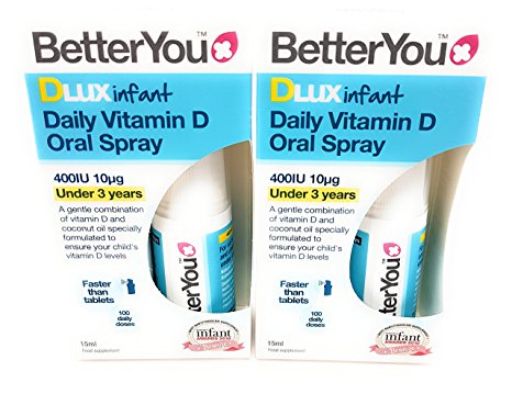 Better You D Lux Infant Vitamin D Oral Spray 15ml (Pack of 2)