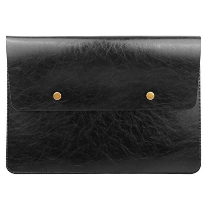 Soyan 12-Inch Retro Laptop Sleeve for MacBook 12 Inches (Black)