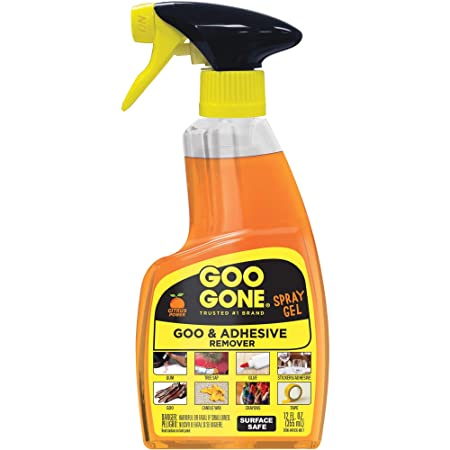 Goo Gone Original Spray Gel - Removes Chewing Gum, Grease, Tar, Stickers, Labels, Tape Residue, Oil, Blood, Lipstick, Mascara, Shoe polish, Crayon, etc. - 12 fl. oz