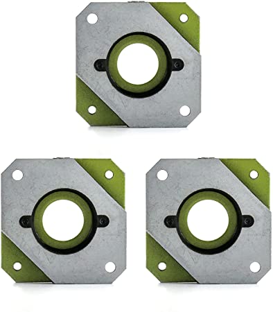 QWORK 3 Pack NEMA 17 Steel and Rubber Stepper Motor Vibration Damper with M3 Screws for Creality CR-10s, Creality Ender 3