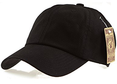 RufNTop Black Eagles 100% Cotton and Denim Washed Classic Dad Hat Plain Dyed Low Profile Baseball Cap