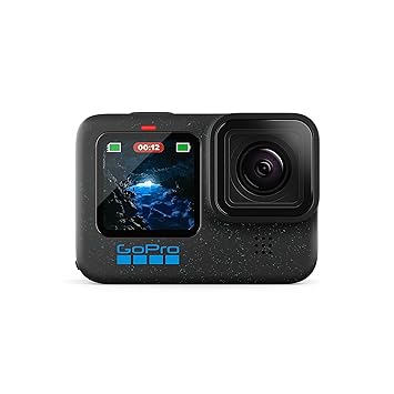 GoPro HERO12 Black - Waterproof Action Camera with 5.3K60 Ultra HD Video, 27MP Photos, HDR, 1/1.9" Image Sensor, Live Streaming, Webcam, Stabilization