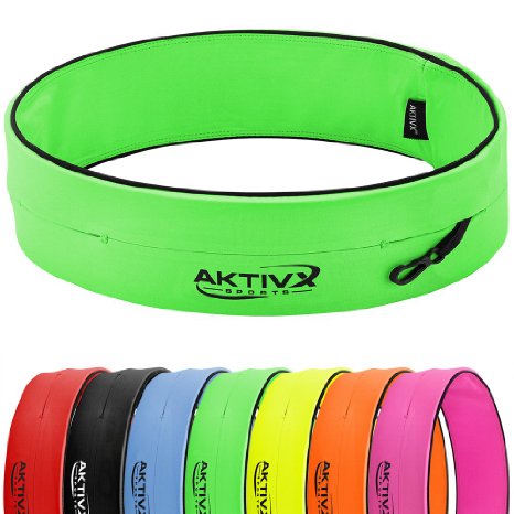 AKTIVX SPORTS® Fitness Equipment Belt, Health and Fitness Training, Runners Belt, Yoga Belt - a versatile Fitness Storage Belt, Cell Phone Holder, Fitness Clothing designed for Men Women