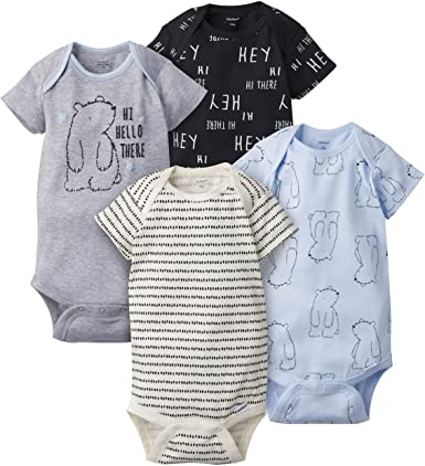 Gerber baby-boys 4-pack Short Sleeve Onesies Bodysuits