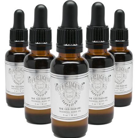 Best Unscented Beard Oil by Sophisticated Beardsman, Handcrafted Blend of Premium 100% Natural & Organic Oils, Fragrance Free Leave-In Conditioner to Soften & Promote Healthy Skin, Beard and Mustache