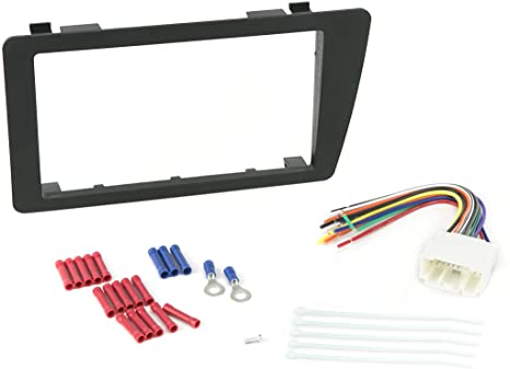 SCOSCHE ICHA5BN Aftermarket Car Stereo Complete Basic Installation Double DIN Dash Kit for 2001-05 Honda Civic