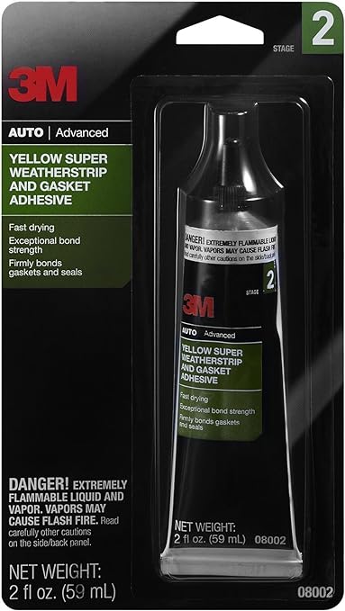 3M Yellow Super Weatherstrip and Gasket Adhesive, 08002, 2 fl oz