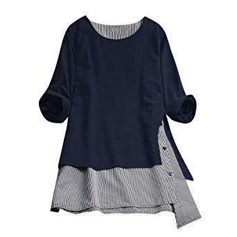Mlide Plus Size Cotton Linen Lattice Splice Button Shirt,Womens Loose Hooded Drawstring Tops Blouse With Pocket