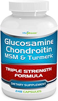 Glucosamine Chondroitin, MSM & Turmeric Dietary Supplement - 248 Capsules