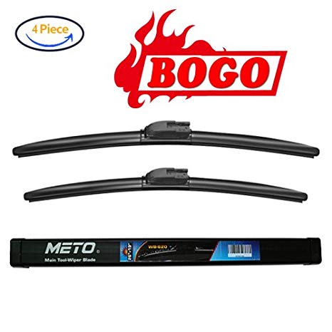 【4-Pack】METO 22" 22" High Performance Windshield Wiper Blades for All Season,Fits Most Vehicle