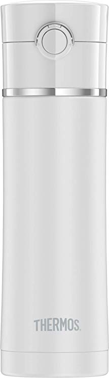 Thermos Sipp 16 Ounce Stainless Steel Hydration Bottle, Matte White