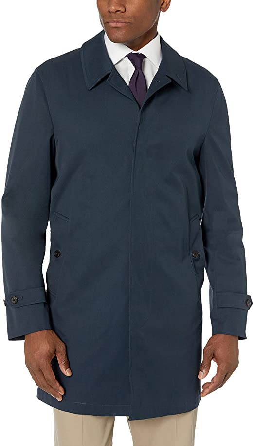 Amazon Brand - BUTTONED DOWN Men's Water-Repellant Cotton-Blend Car Coat