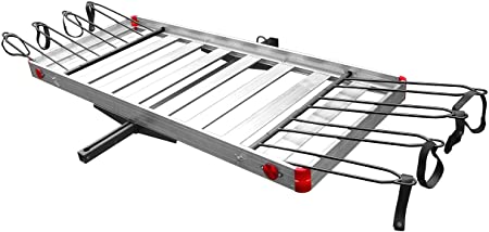 Tow Tuff TTF-2762ACBR 2-in-1 Aluminum Cargo Carrier with Bike Rack