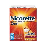 Nicorette Nicotine Gum Cinnamon Surge 2 milligram Stop Smoking Aid 100 count