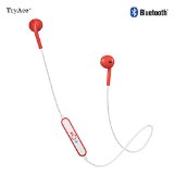 TryAce Sports Music Stereo Wireless Bluetooth V41 Headset Headphone Earbuds Earphone with Mic Hands-Free Answer Call A2DP AVRCP for iPhone 6 plus Samsung Galaxy S6 Note4 LG G3 and Other Smartphone WhiteRed