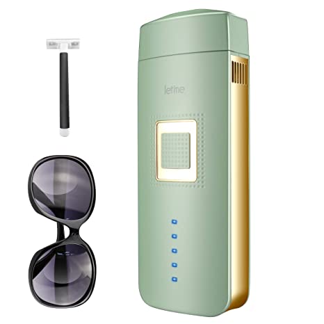 IPL Hair Removal for Women and Men Painless Permanent Hair Removal Device At-Home Laser Hair Remover for Facial Whole Body, Upgrade to Unlimited Flashes(Needn't Extra Replacement Cartridge) (Green)
