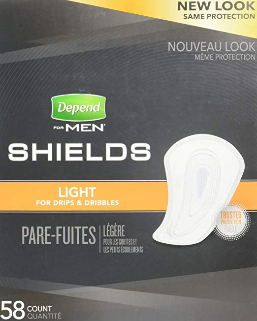 Depend Shields for Men, Case/174 (pack of 3) (58 count)