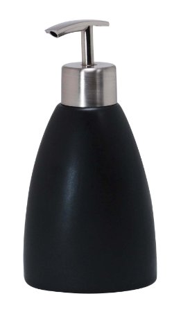 Kiera Grace Cleo Ceramic Lotion Dispenser, Matte Charcoal