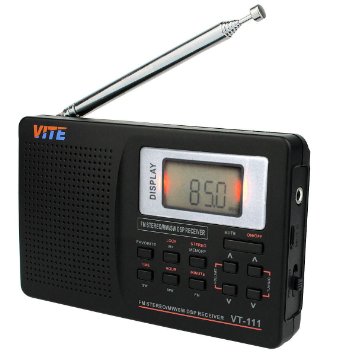 VITE VT-111 Portable DSP FM Stereo  MW  SW  LW RadioBlack