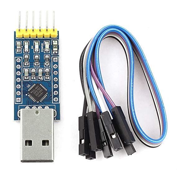 Converter Adapter - TOOGOO(R) CP2102 USB 2.0 to UART TTL 6PIN Module Serial Converter Adapter Blue Silver