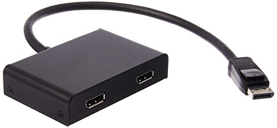 Monoprice 2-Port DisplayPort 1.2 to DisplayPort Multi-Stream Transport (MST) Hub, DP to DP