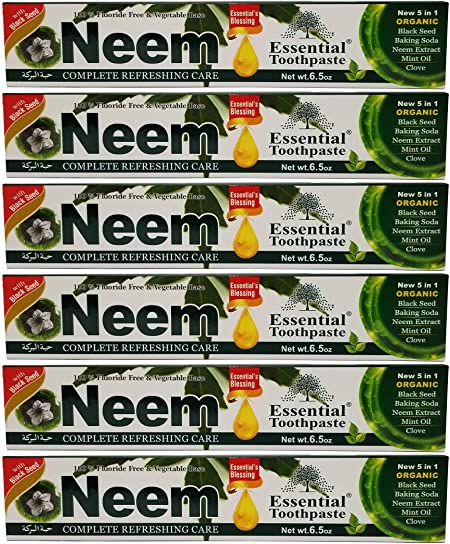 NEEM ESSENTIAL TOOTHPASTE NEW 5 IN 1 FORMULA 6 PACK