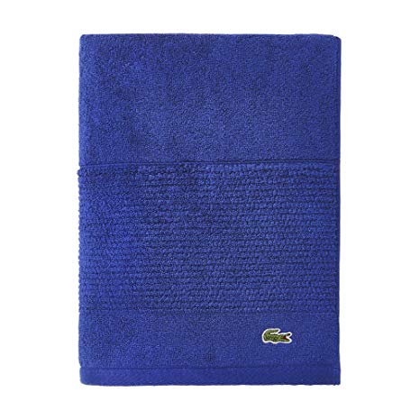 Lacoste Legend Towel, 100% Supima Cotton Loops, 650 GSM, 30"x54" Bath, Surf Blue
