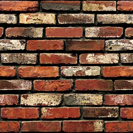Brick Peel and Stick Wallpaper - Brick Wallpaper - Easily Removable Wallpaper - 3D Wallpaper Brick Look – Use as Wall Paper, Contact Paper, or Shelf Paper - 17.71” Wide x 197” Long - 24.22 sq. ft. (4)