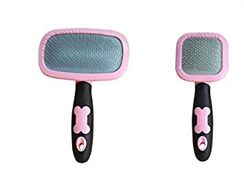 BECKY,1/2 Pcs Grooming Slicker Brush. Wet Or Dry Painless Cleaning & Grooming Dog Cat Stainless Steel Comb Professional Pet Grooming Deshedding Combs For Dogs & Cats